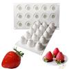 15 Hole Strawberry Cake Silicone Baking Mold Mousse Chocolate Ice Cream Jelly Baking Pastry Decoration Tool Kitchen Accessories