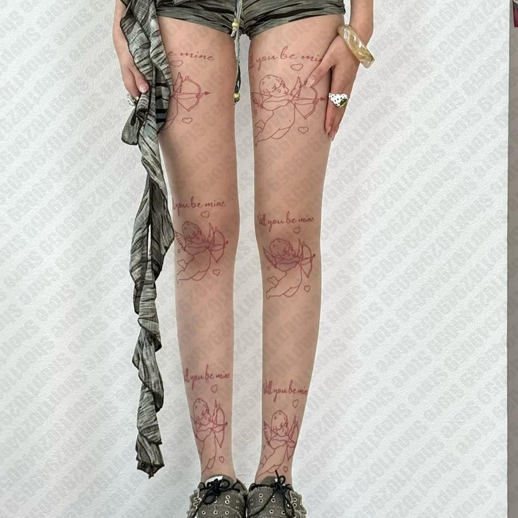 Emo Women'S Tights Women Tightening Harajuku Theights Sexy Shoopy Gothic Stockings Y2K Sissy Bodystocking Punk Pantyhose Fetish