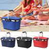 Yousheng Insulated Shopping Basket 30L Large Capacity Cooling Basket Foldable Picnic Basket Thermal Cool Bag with Handle