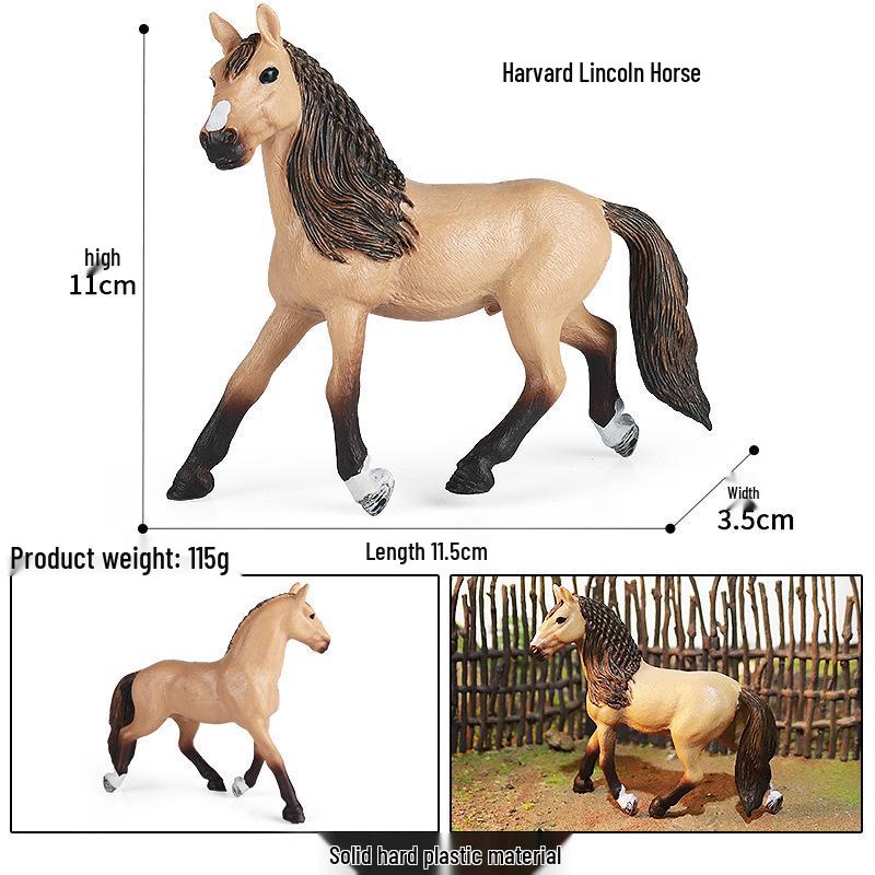 Haflinger Horse Model - Wildlife Simulation Toy for Kids Cognitive Learning