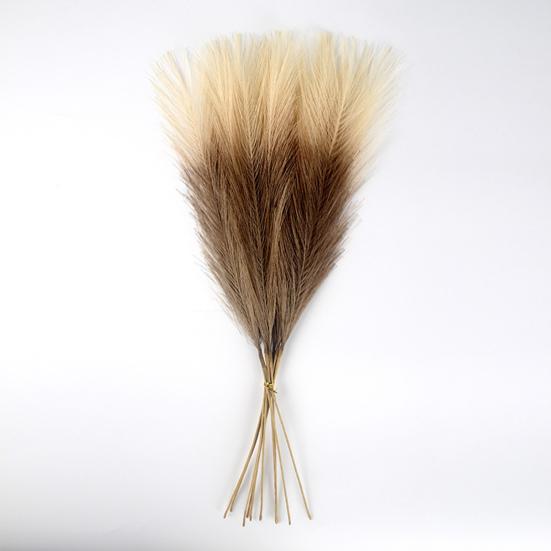 10Pcs Artificial Pampas Grass Decoration Realistic Fluffy Tall Fake Dried Grass Home Office Wedding Party Table Centerpiece Boho Decor