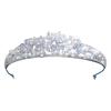 Elegant Pearls Crowned Headband For Weddings Parties And Event Sparkling Rhinestones Metal Construction Headdress