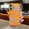 Solid Color Bowknot Patterned Leather Texture Phone Case for iPhone 16 Pro 15 14 Plus 13 12 Pro Max 11 Shockproof Matte Soft Tpu Slim Case Cover