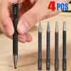 4Pcs Automatic Center Punch Spring Loaded Positioning Tools For Metal Wood Drilling Hole Marking High Hardness Steel Hand Tools