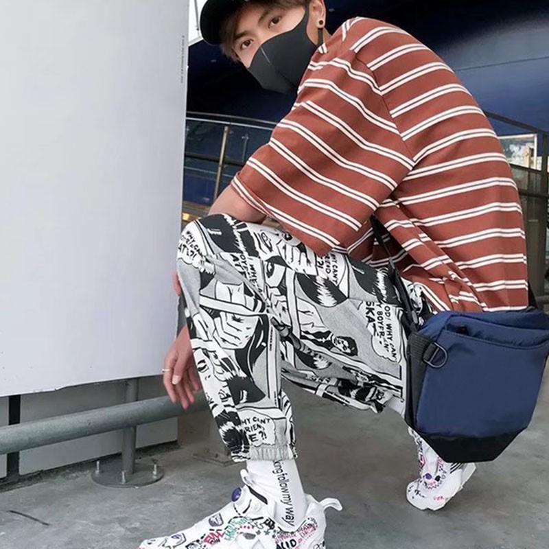 Harajuku Cartoon Printed Drawstring Jogger