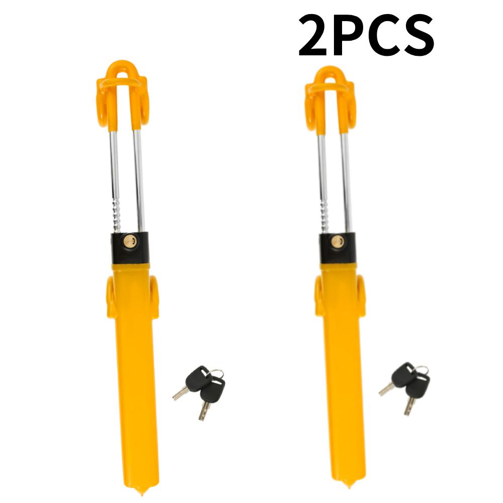 2PCS Car Steering Wheel Lock with Adjustable Length Clamp Double Hook Locks Anti-Theft Heavy Duty Security Lock for Car Vehicle