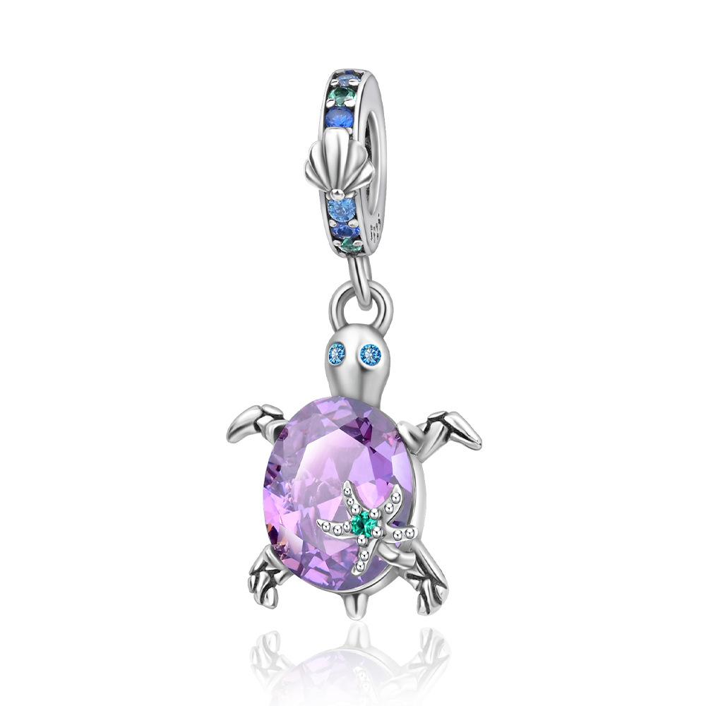 S925 Silver Turtle Pendant Fashion Beaded DIY Bracelet Jewelry Making Kit for Women Craft Accessories