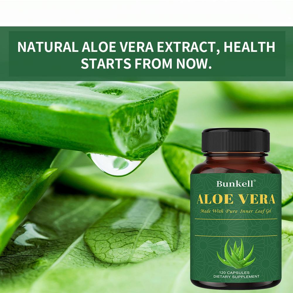 Organic freeze-dried aloe vera 180 mg, 120 capsules
