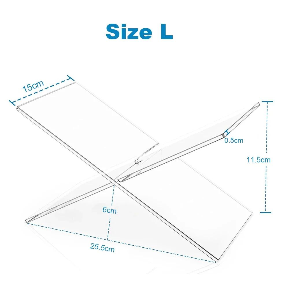 Acrylic X-Shaped Book Holder Stand for Cookbook Recipe Menu Storybook - Display Rack for Ball Opening Reading Books