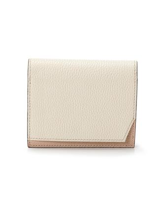 Zweifarbige Leder-Bifold-Geldbörse LEAN Off [Topkapi] Damen
