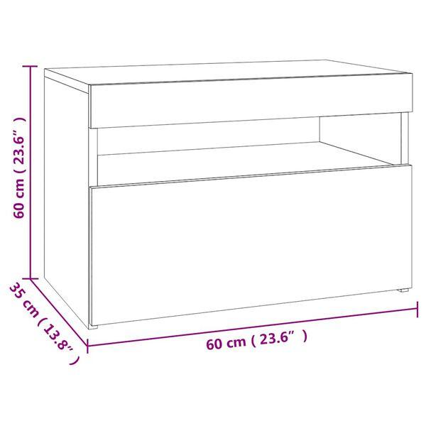 Moderne, Minimalistische TV-Schränke Mit LED-Beleuchtung Für Wohnzimmer Und Schlafzimmer, Aufbewahrungssideboards, 60x35x40 Cm