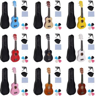 Multifuntional 21Inch Ukulele String Guitar Wood Guitar Ukulele Practice Ukulele for School Music Lessons and Gatherings