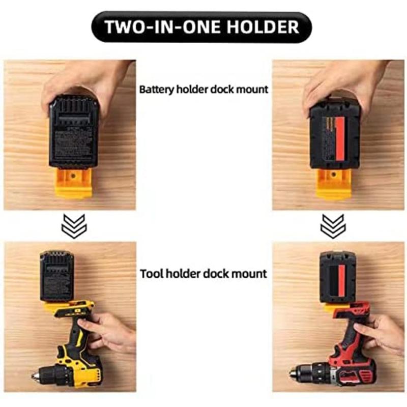 5Pcs Battery Holder Wall Mount Battery Base Bracket Suitable for Battery Storage Organization Fixing Accessories