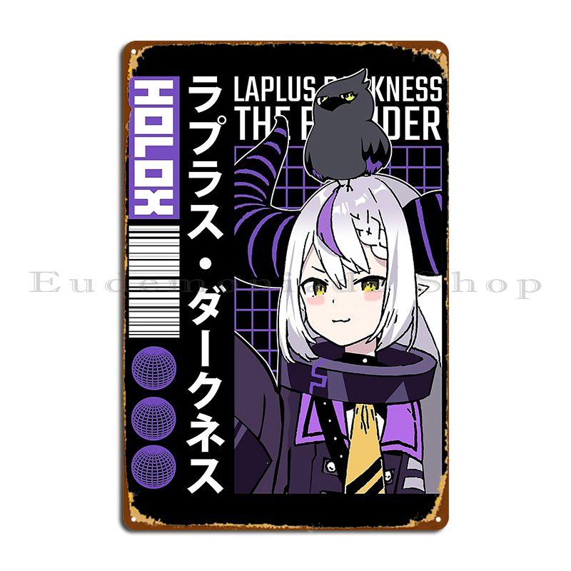 Hololive Laplus Darkness Металлическая Пластина Постер Пабные Таблички Гаражная Печать Персонализированные Праздничные Тарелки Жестяной Знак Постер 20x30cm