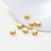 20PCS 14K 18K Gold Plated Brass Round Square Cross Flowers Beads Spacer Beads Jewelry Making Supplies DIY Necklaces Findings