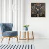 Große Wanduhr für das Wohnzimmer, schwarz, EKO-Ziffern, 60cm
