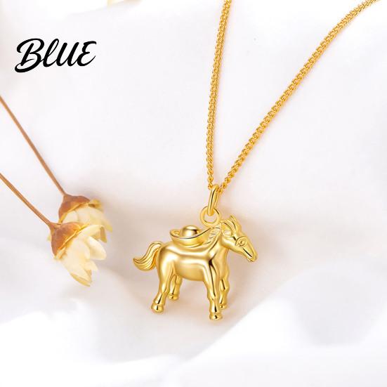 Horse Pendant Necklace Ingot On Immediate Women Wealth Lucky Birthday
