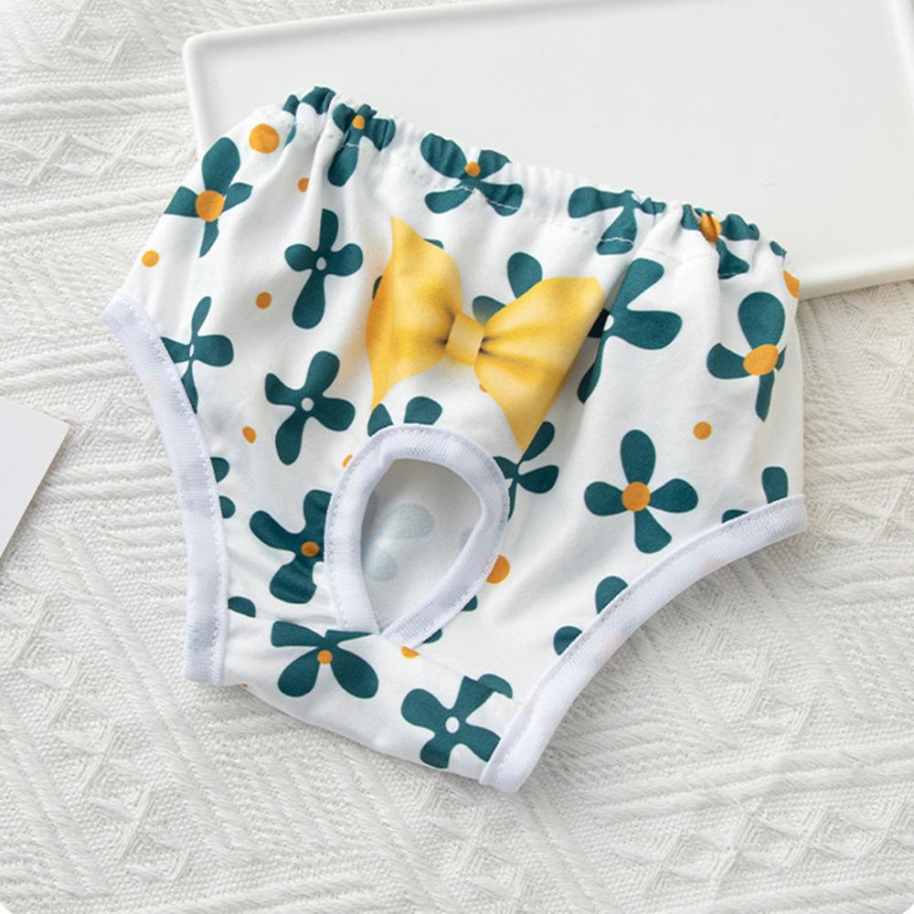 Cute Print Puppy Dog Physiological Pants for Small Dogs Washable Reusable Pet Safety Trousers Poodle Shorts mascotas Underwear