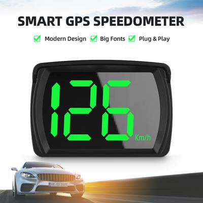 New GPS HUD Speed Display Digital Speedometer Plug and Play Big Font KMH MPH Car Accessories for All Cars Universal