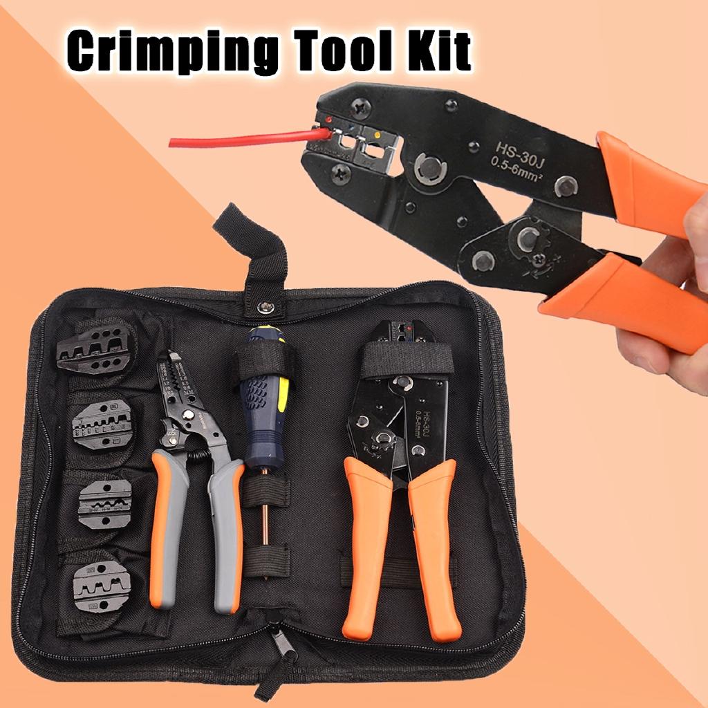 

Набор обжимных инструментов 5 сменных губок Для IWISS Изолированные&неизолированные 0.5-35мм Новый