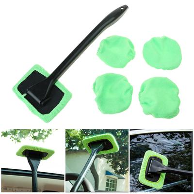 Kit spazzola per la pulizia dei vetri delle auto Strumento per la pulizia del parabrezza Tergicristallo interno per vetri auto con manico lungo