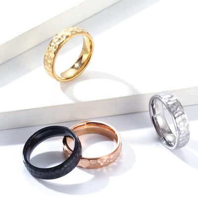 Handcrafted Irregularly Shaped Titanium Steel Ring with A Neutral and Cool Style for Both Men and Women