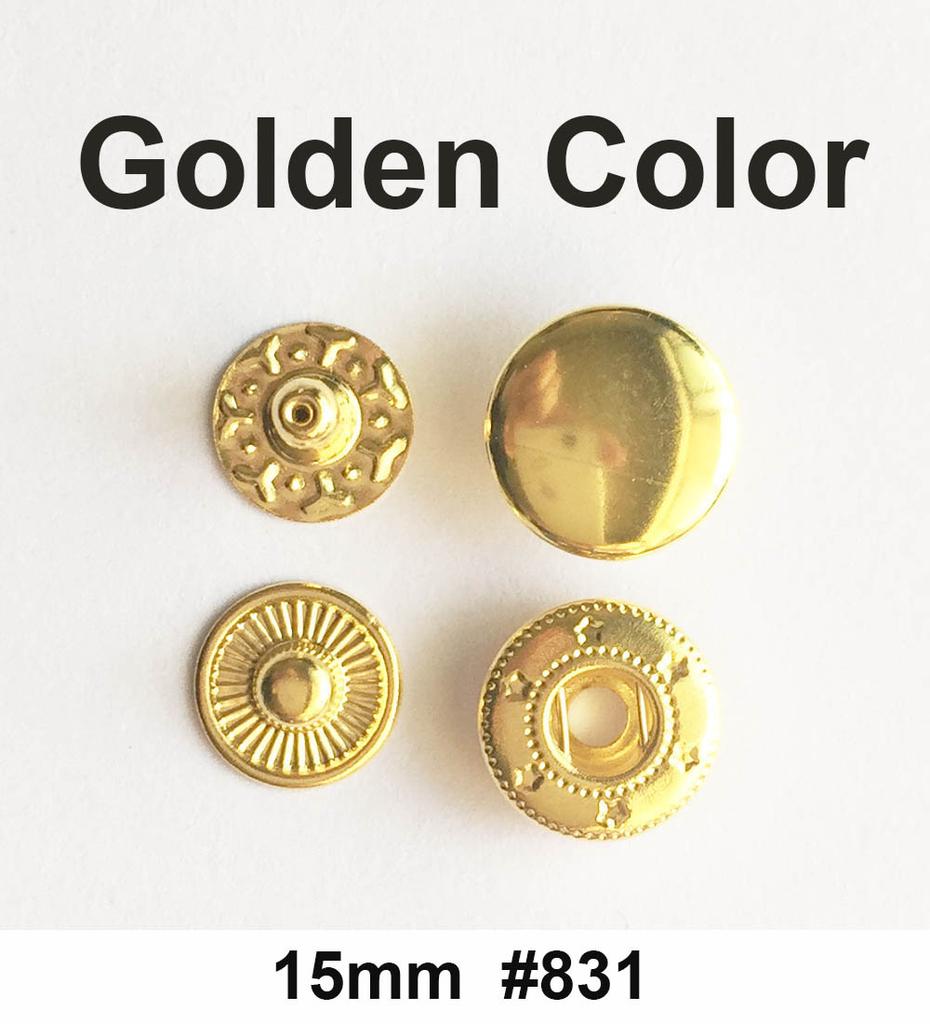 Round Metal Snaps Button For Leather Clothes Bags Snap Fastner Press Studs Kit Tool Installer Silver Buttons 831/633/655/201/203