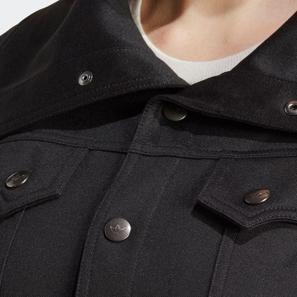 Adidas Originals Solid Color Sports Jacket Women Jackets Black IB5796