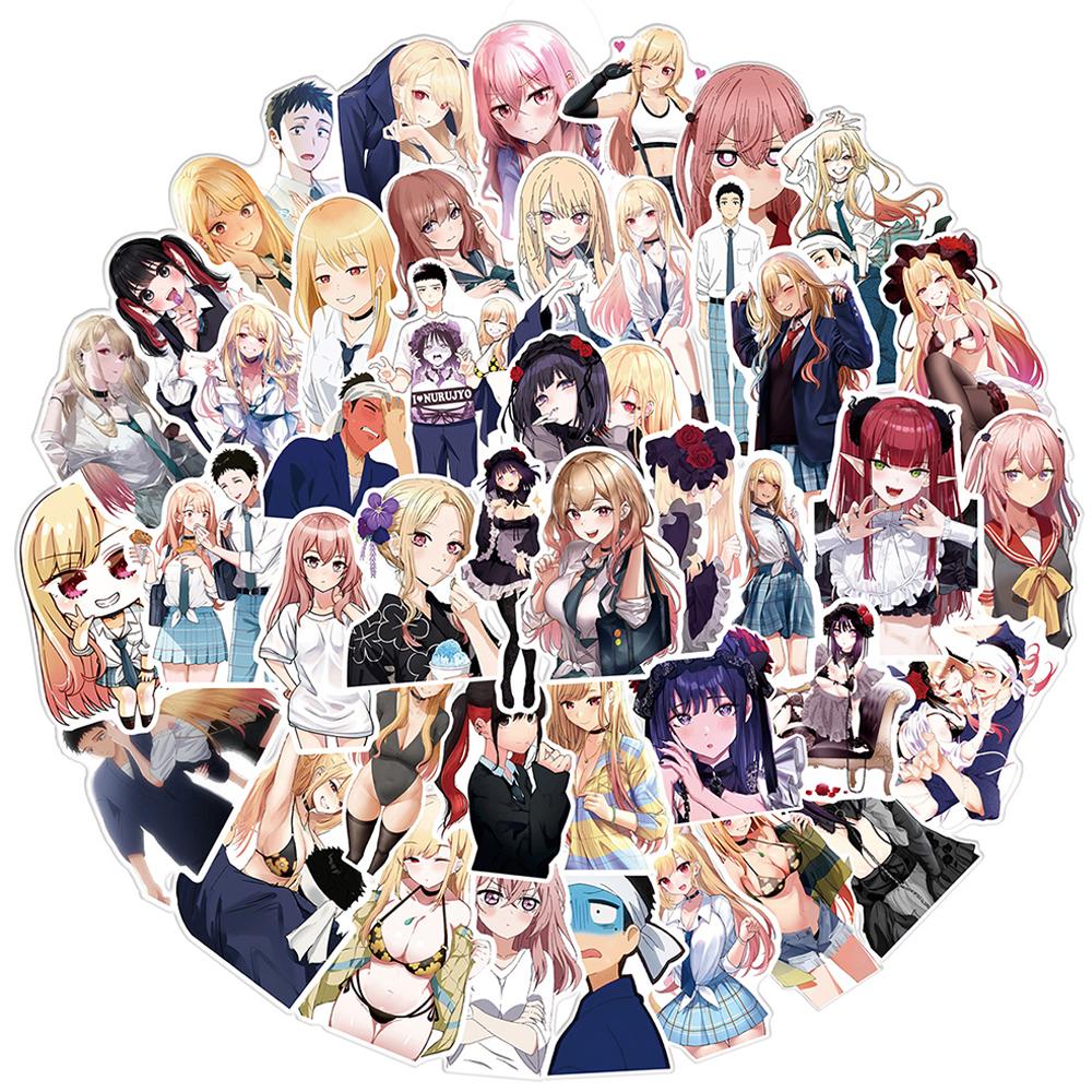 10/30/50pcs Kitagawa Marin Anime My Dress Up Darling Stickers Decals DIY Water Bottle Phone Luggage Cute Cartoon Sticker Packing