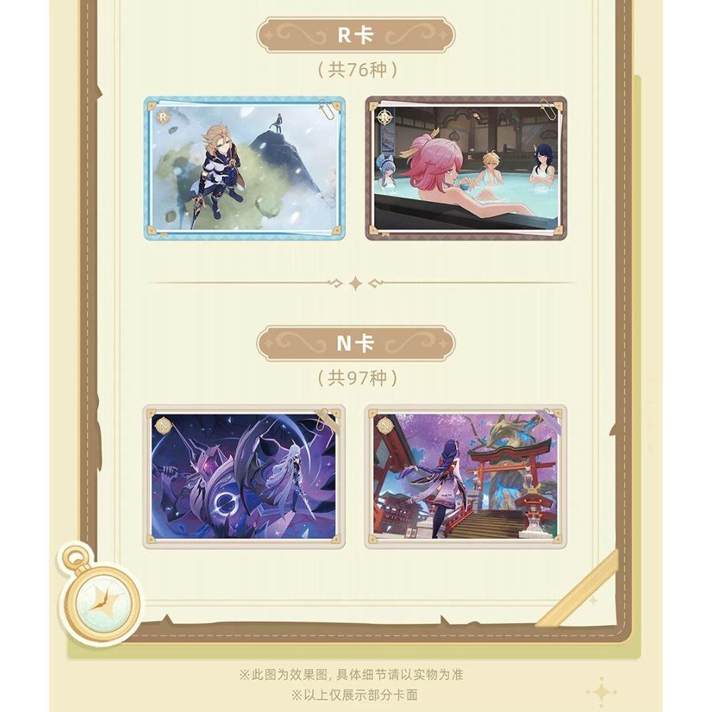 MiHoYo Official Open World Game Genshin Impact Collection Card Fan Like Classic Characters Peripheral Surprise Cards Kids Gifts