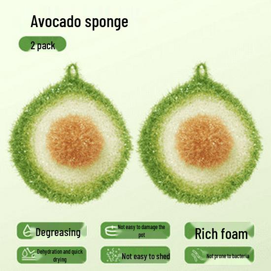 

Корейская нелипкая салфетка для посуды с авокадо - Впитывающая, безворсовая губка для протирки
