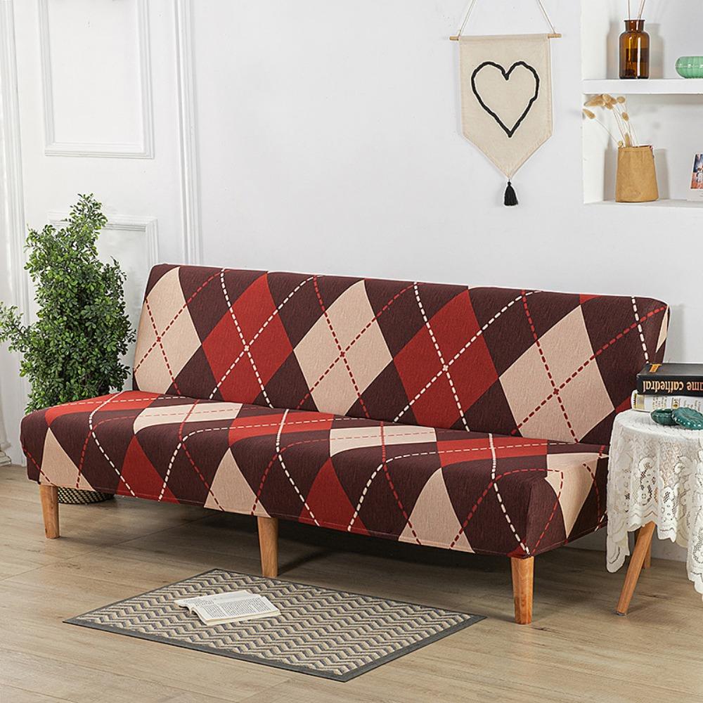 Milk Silk Elastic Sofa Cover Slipcover Furniture Protector Dustproof Stretchable No Armrest Full Coverage