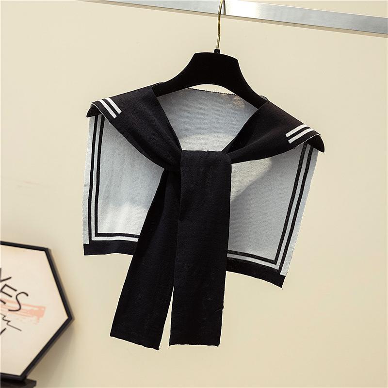 Navy Style Knitted Knot Scarf & Shawl for Women - Autumn/Winter Outerwear