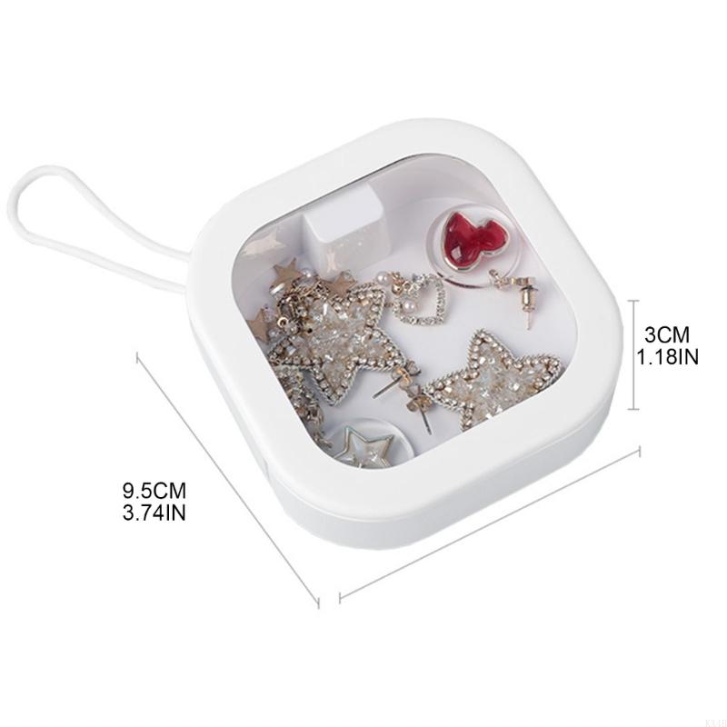 2Pcs Hair Tie Organizer Mini Storage Box Hair Clip Holder Portable Storage Container Cotton Swab Dispenser Organizer