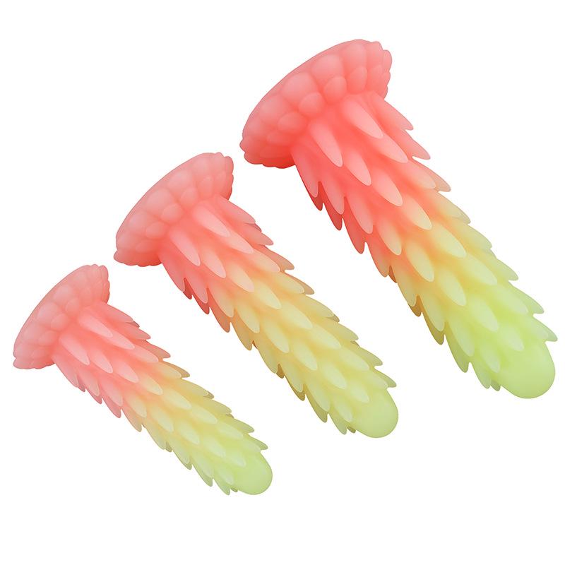 Colorful Luminous Silicone Hedgehog Anal Plug - Outdoor SM Toy for Rear Stimulation