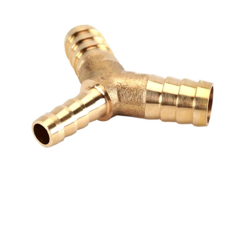 Gleichmäßiger Reduzierer 4 5 6 8 10 12 13 14 16 19 mm Schlauchtülle Y-förmig 3-Wege Messing Rohrfitting Verbinder Verteiler Kupplung Haus Garten