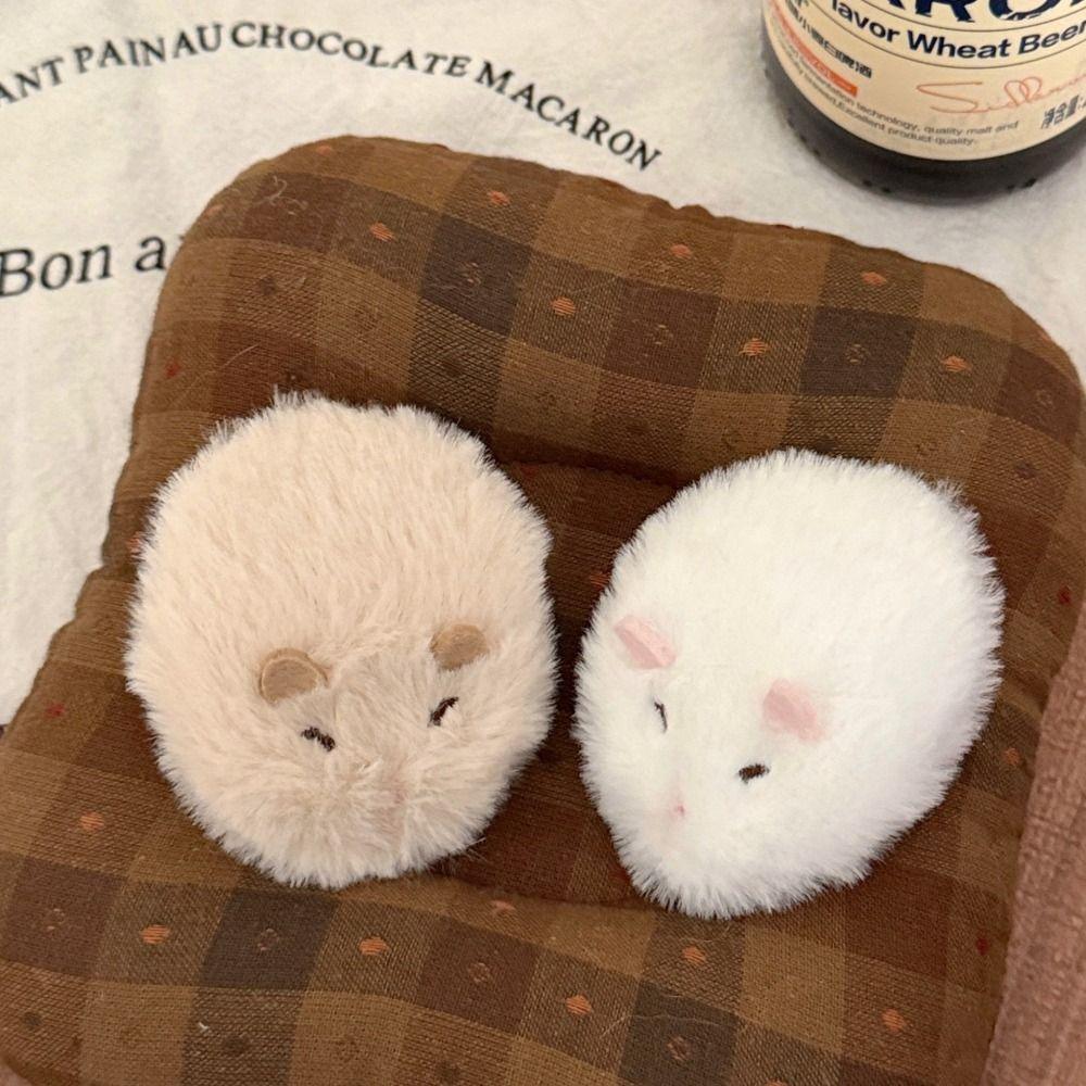 Cute Hamster Hair Clip Plush Material Animal Hairpin Kawaii Hair Barrettes For Girls
