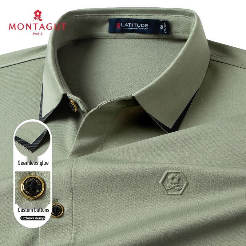 MONTAGUT Men's Seamless & Breathable Business Long-Sleeve Shirt