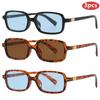Protective Glasses 3pcs Fashion Small Rectangle Sunglasses Women Colorful Lens Eyeglasses Minimalist Style UV400 Glasses Unisex