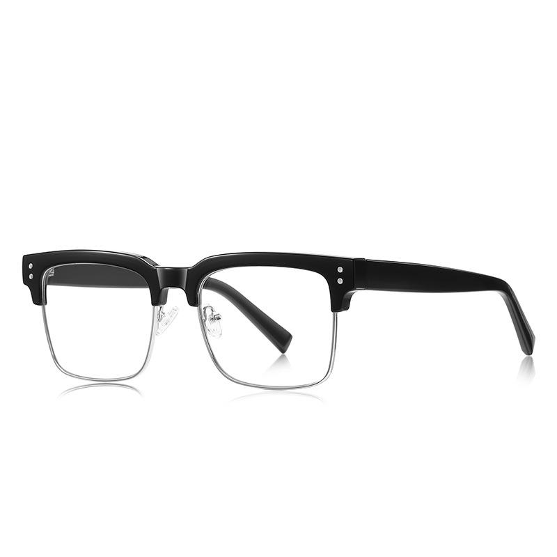 

TR90 Men s Anti Blue Light Myopia Glasses Women Half Frame Big Square Eyeglasses Minus Diopter Eyewear Prescription with 0 -2 -3 0