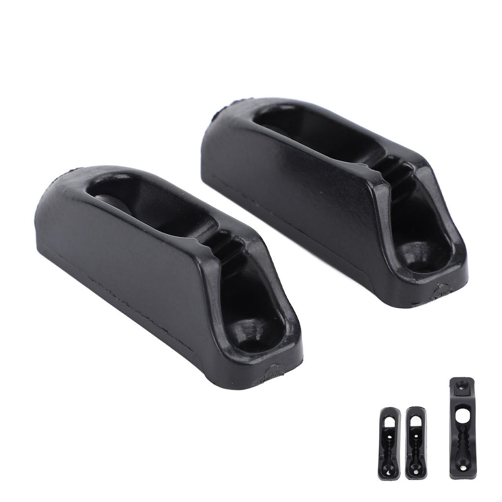 Boat Rope Clam Cleat Nylon Non Slip Stable Fastening Clam Cleat for Yachts Ships Black