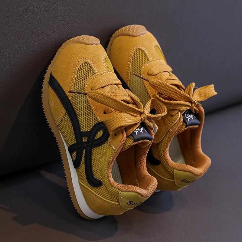 2025 summer single net breathable Forrest Gump shoes fashion versatile baby girl casual shoes boys soft-soled sports shoes