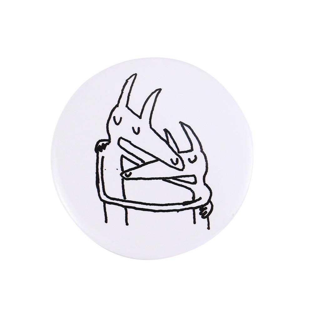 Niedliche Cartoon Katze und Mädchen Legierung Brosche für Taschen & Kleidung