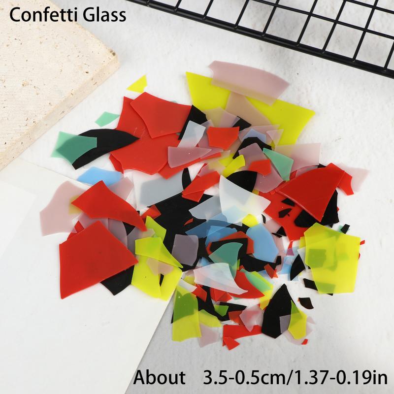 Fusing Dichroic Confetti Millefiori Opal Glass Material for Creative Jewelry DIY Handcrafted Colorful Accessories