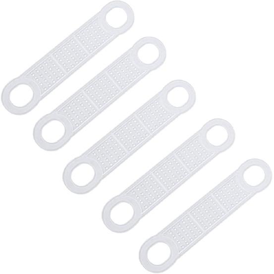 100PCS 100mm Transparent Coloured Hanger Slipcovers Anti Slip Silicone Protection Garment Hanger Bar Anti Slip Stickers Suitable for Wooden or