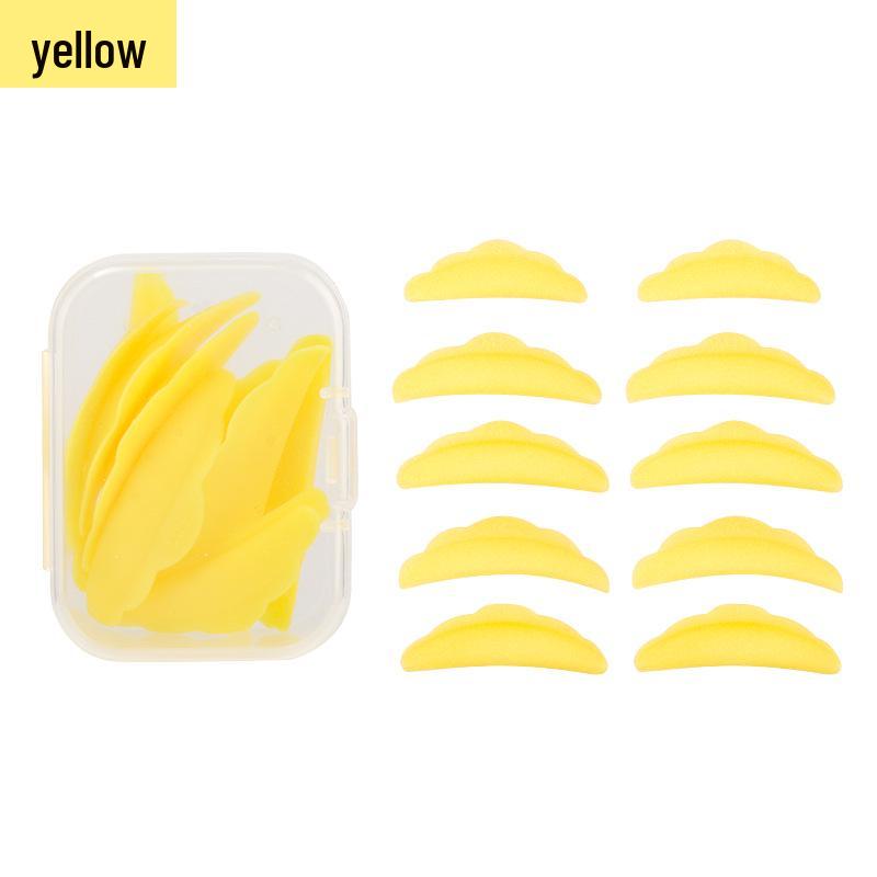 Eyelash Perming Sunflower Edge Pads - 5 Pairs of Colorful Eyelash Perm Patches