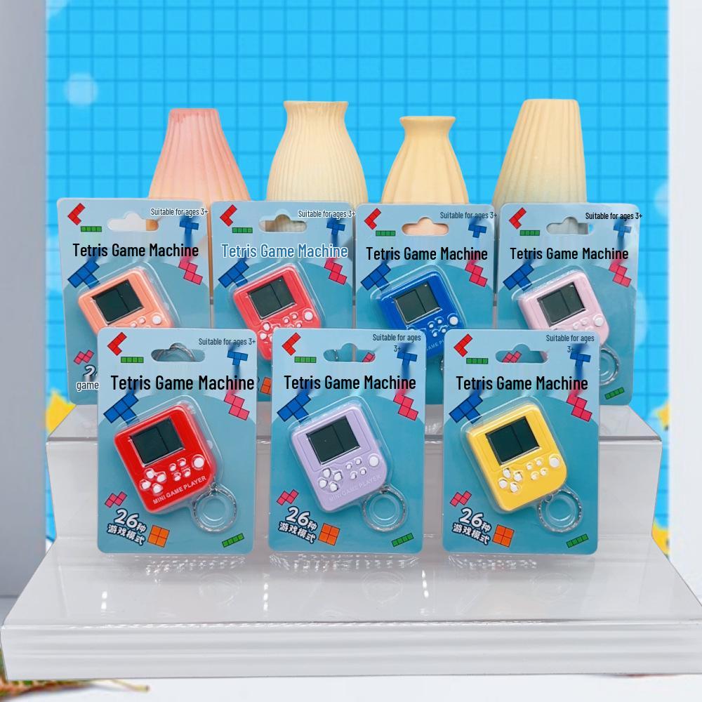 Mini Handheld Tetris Game Console Keychain Toy
