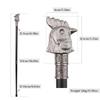 Silver Chicken Rooster Head Animal Fashion Walking Stick Decorative Cospaly Vintage Party Fashionable Walking Cane Crosier 93cm