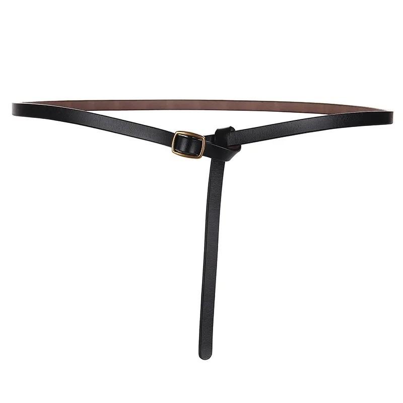 

Женский минималистичный пояс на талию с металлической пряжкой, ремень для платья или костюма, корректирующее белье 120cm кофейный