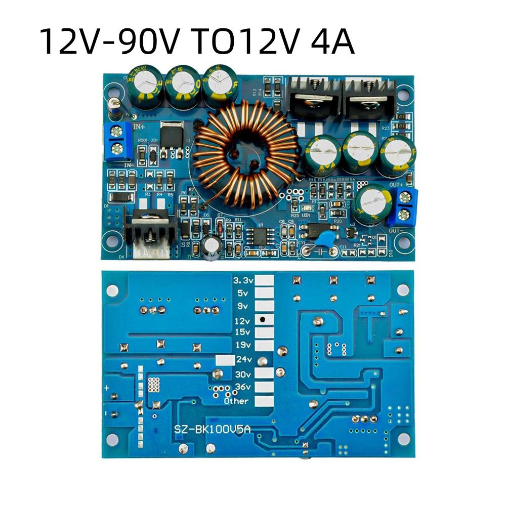 DC-DC Precision Buck Converter DC 12V-90V TO 9V 12V 19V 24V DC Step Down Transformer Power Supply Module 4A 3A